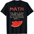 thumbnail image 1 of Math And Watermelons Mathematics Calculation Numbers T-Shirt, 1 of 5
