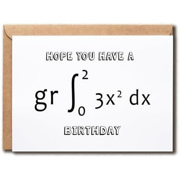Math Anniversary Card - Math Problem Card - Maths Birthday Greeting Card - Math Formula Birthday Card - Card For Him Her$$Office