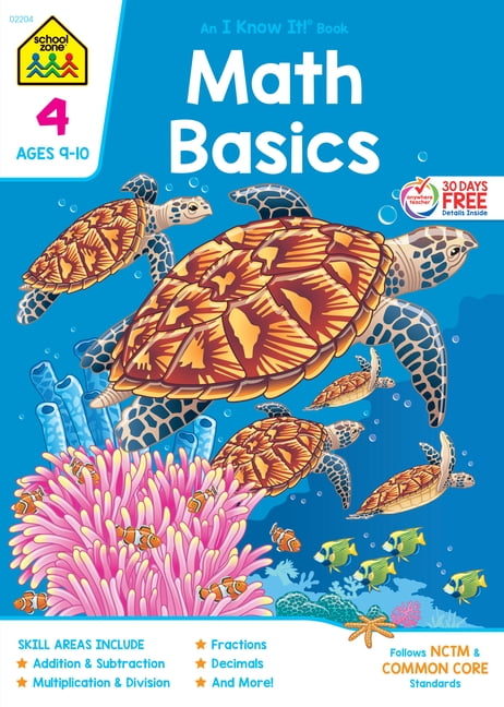School Zone Math Basics Workbook - Grade 4 - Walmart.com