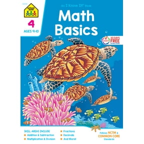 School Zone Math Basics Workbook - Grade 4