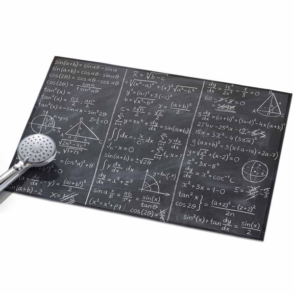 Math Blackboard 2x3ft Non Slip Area Rug Numerical Formula Mathematics Abstract Washable&nbsp;Soft Area Rugs for Living Room, Indoor&nbsp;Circle Carpet for Bedroom Dining Room Kitchen