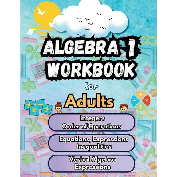 Math Bridge Building Activities Summer Math Algebra 1 Workbook for Adults Bridge Building Activities: Essential Skills Practice Worksheets, Book 1, (Paperback)