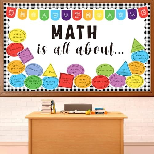 Math Bulletin Board Set Classroom Decoration Math Is All About Paper