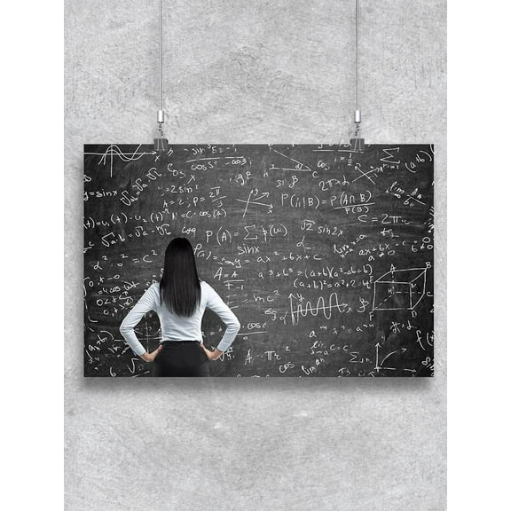 Math Calculations On Chalkboard Poster -Image by Shutterstock