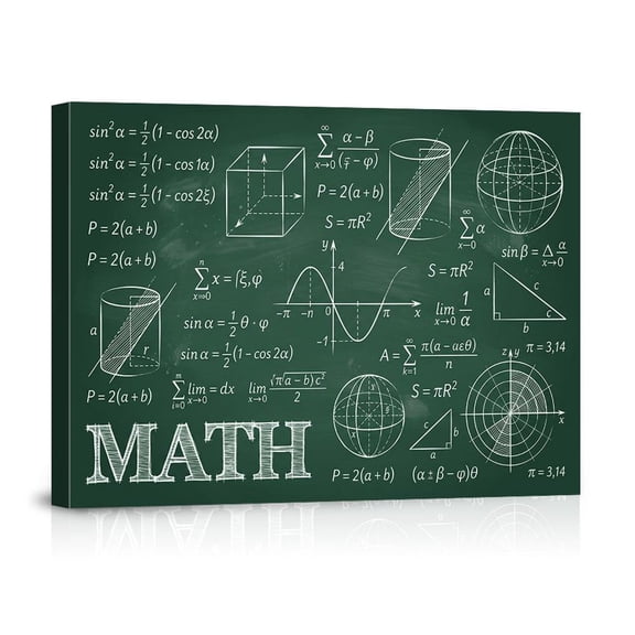 Math Chalkboard Art Wall Art Mathematics Equations Educational Science Prints For Classroom Decor Teacher Gift Study Room Art, Unframed Paper Print