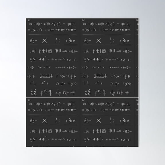 Math Chemistry Physics Formula Poster Wall Art, Modern Wall Decor For Living Room Bedroom, 8x12 UNFRAMED
