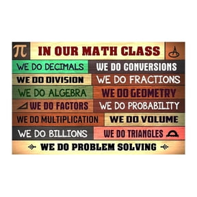 In our Math Class Teacher Posters For Classroom Math Posters For Middle and High School Education Mathematics Pediatric Poster Math Classroom Decorations For Teachers
