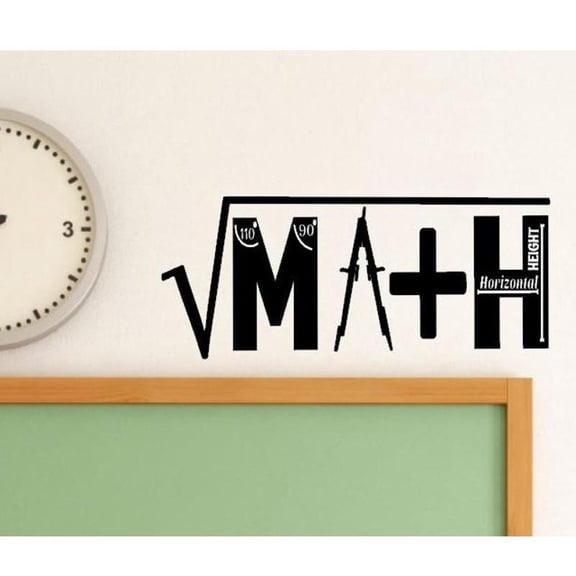 Math Classroom Decal School Education Math Class Decoration Teacher Decoration Vinyl Sticker Murals Wallpaper 135x57cm