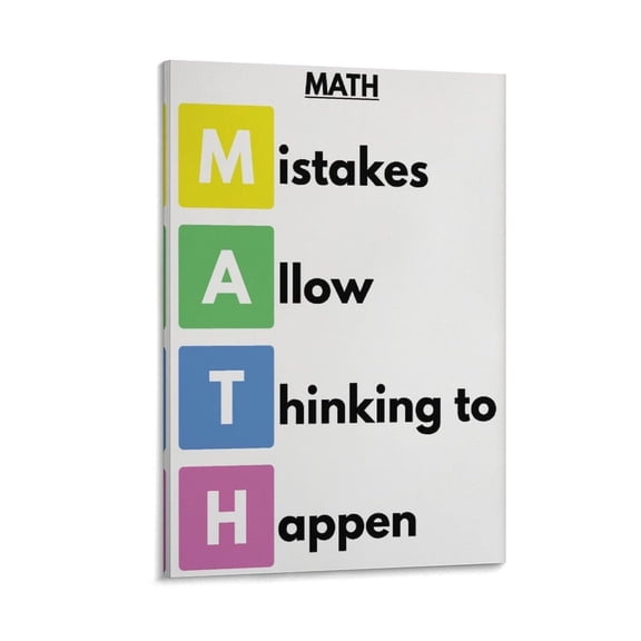 Math Classroom Decor, Mistakes Allow Thinking to Happen, Fun Math Poster