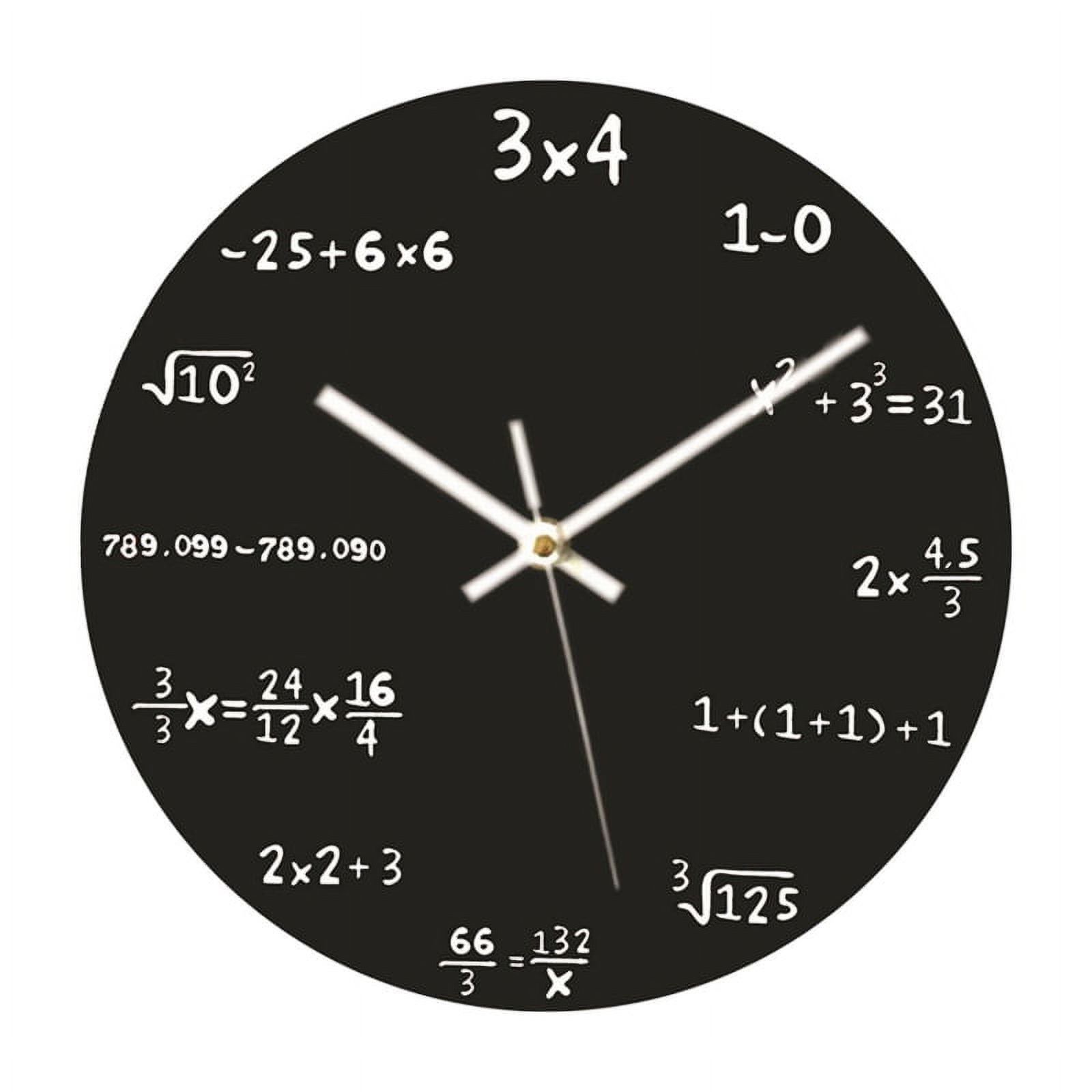 Math Clock, Unique Wall Clock Modern Design Novelty Maths Equation ...