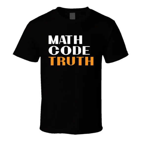 Math Code Truth Bitcoin Cryptocurrency Blockchain Technology Unisex T-Shirt, up to size 5XL