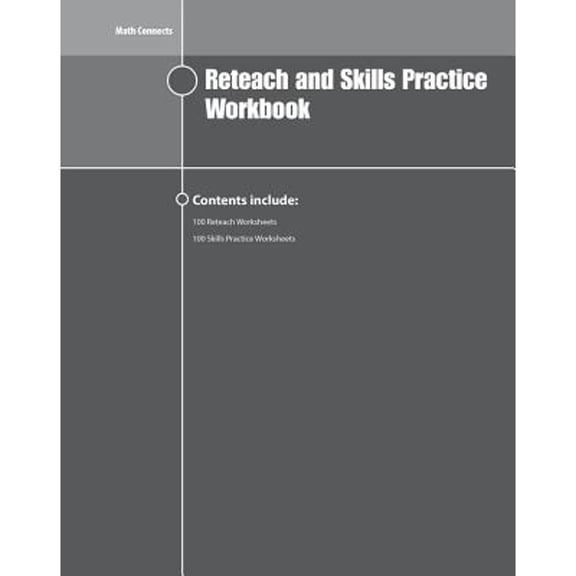 Pre-Owned Math Connects Reteach and Skills Practice Workbook, Course 1 (Math Applic & Conn Crse) Paperback