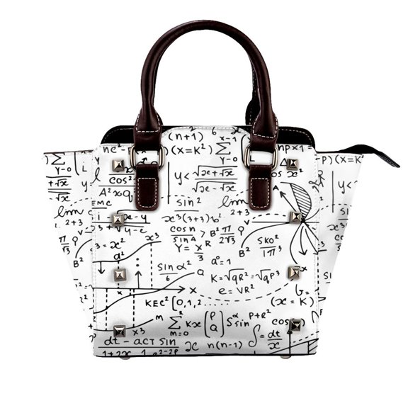 Math Education Pattern With Handwritten Rivet Fashion One-Shoulder Women's Handbag Tote Bag