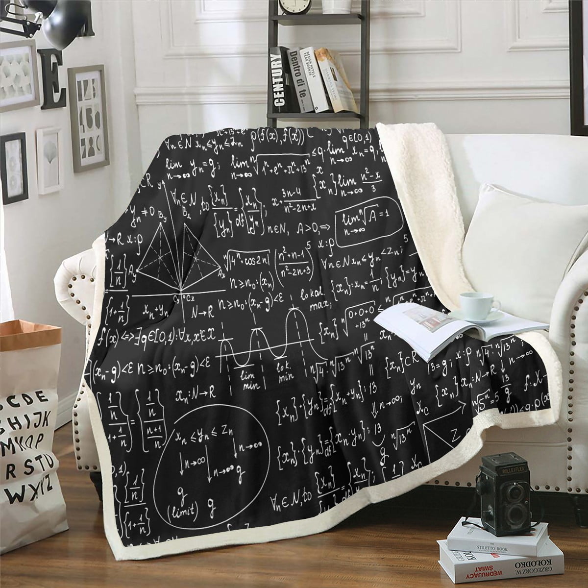 Math Equation Blanket Math Geometry Science Theme Throw Blanket for