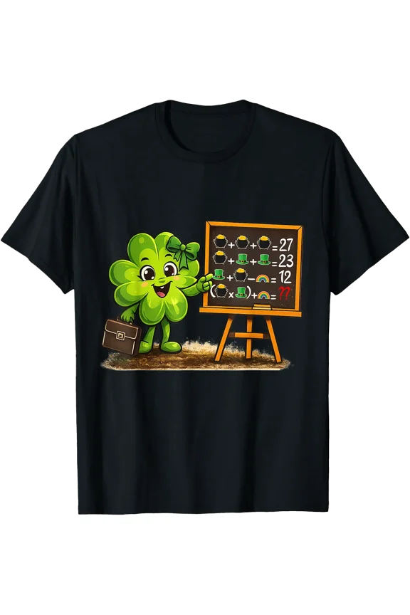 Math Equation St Patricks Day 67 Meme Teacher Puzzle Humor T-Shirt