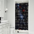 thumbnail image 1 of Math Equations Algebra Blue Pattern Shower Curtain 36"x72" ,Bathroom Decorative Shower Curtains Set with 12 Hooks,Modern Waterproof Washable Shower Curtain, 1 of 6