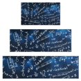 thumbnail image 1 of Math Equations Algebra Formulas Blue Pattern Kitchen Rugs Sets Of 3,Kitchen Runner Rugs Non Skid Washable,Decorative Kitchen Floor Mats for Kitchen,Sink,Laundry,17"x30"+ 17"x47" + 17"x59", 1 of 6