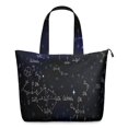 thumbnail image 1 of Math Equations Astronomy Symbols Blue Pattern Travel Tote Bags for Women Carry On,Large Weekender Bags for Women Travel,Multi Functional Duffle Bag for Work,Shopping,Sports, 1 of 5