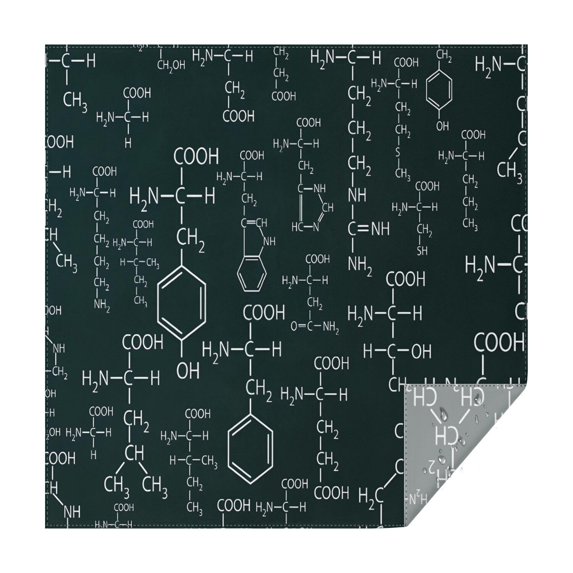 Math Equations Atomic Symbols Neon Pattern Square Tablecloth,Waterproof Square Table Cover,Wipeable Spillproof Washable Table Cover for Home Kitchen Party Decor 60"x60"(152x152cm)