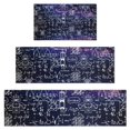 thumbnail image 1 of Math Equations Biology Molecules Green Pattern Kitchen Rugs Sets Of 3,Kitchen Runner Rugs Non Skid Washable,Decorative Kitchen Floor Mats for Kitchen,Sink,Laundry,17"x30"+ 17"x47" + 17"x59", 1 of 6