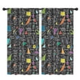 thumbnail image 1 of Math Equations Black Backdrop Blackout Kids Curtains,Childrens Insulated Curtains Set Of 2,Bedroom Essentials,Toddler Room Decor 42x84in(106x213cm), 1 of 4