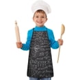 thumbnail image 1 of Math Equations Calculus Black Pattern Kids Aprons for Girls and Boys,Adjustable Neck Strap Toddler Aprons for Kids Cooking Baking, 1 of 6