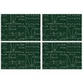 thumbnail image 1 of Math Equations Calculus Formulas Green Pattern Summer Placemats Table Placemats Set Of 4-Linen Kitchen Washable Placemats Table Mats 11.8"x17.7" Non-Slip Heat Resistant, 1 of 6