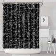 thumbnail image 1 of Math Equations Chemistry Lab Black Pattern Shower Curtain 84"x72" ,Bathroom Decorative Shower Curtains Set with 12 Hooks,Modern Waterproof Washable Shower Curtain, 1 of 6