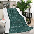 thumbnail image 1 of Math Equations Chemistry Reactions Green Pattern Blanket,Comfortable Soft Flannel Throw Blanket,All Season,Warm Lightweight Blankets for Sofa Bed Couch Living Room Chair,50"x60", 1 of 4