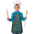 thumbnail image 1 of Math Equations Chemistry Reactions Green Pattern Kids Aprons for Girls and Boys,Adjustable Neck Strap Toddler Aprons for Kids Cooking Baking, 1 of 3