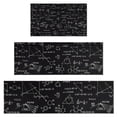 thumbnail image 1 of Math Equations Chemistry Symbols Black Pattern Kitchen Rugs Sets Of 3,Kitchen Runner Rugs Non Skid Washable,Decorative Kitchen Floor Mats for Kitchen,Sink,Laundry,17"x30"+ 17"x47" + 17"x59", 1 of 6