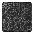 thumbnail image 1 of Math Equations Chemistry Symbols Black Pattern Square Fitted Tablecloth with Elastic Edge,Square Table Cover,Washable Elastic Table Cover for Home Kitchen Party Decor 36"x36", 1 of 6