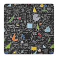 thumbnail image 1 of Math Equations Colorful Doodles Black Pattern Square Fitted Tablecloth with Elastic Edge,Square Table Cover,Washable Elastic Table Cover for Home Kitchen Party Decor 36"x36", 1 of 6