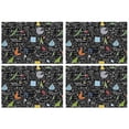 thumbnail image 1 of Math Equations Colorful Doodles Black Pattern Summer Placemats Table Placemats Set Of 4-Linen Kitchen Washable Placemats Table Mats 11.8"x17.7" Non-Slip Heat Resistant, 1 of 6