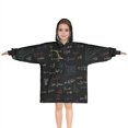 thumbnail image 1 of Math Equations Colorful Formulas Black Pattern Blanket Hoodies for Kids 6-13YR Oversize Wearable Blanket Hoodies for Boys Girls Teens, 1 of 7