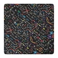 thumbnail image 1 of Math Equations Colorful Math Symbols Black Pattern Square Fitted Tablecloth with Elastic Edge,Square Table Cover,Washable Elastic Table Cover for Home Kitchen Party Decor 36"x36", 1 of 6