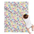 thumbnail image 1 of Math Equations Colorful Pi Symbols White Pattern Blanket,Comfortable Soft Flannel Throw Blanket,All Season,Warm Lightweight Blankets for Sofa Bed Couch Living Room Chair,30"x40", 1 of 4