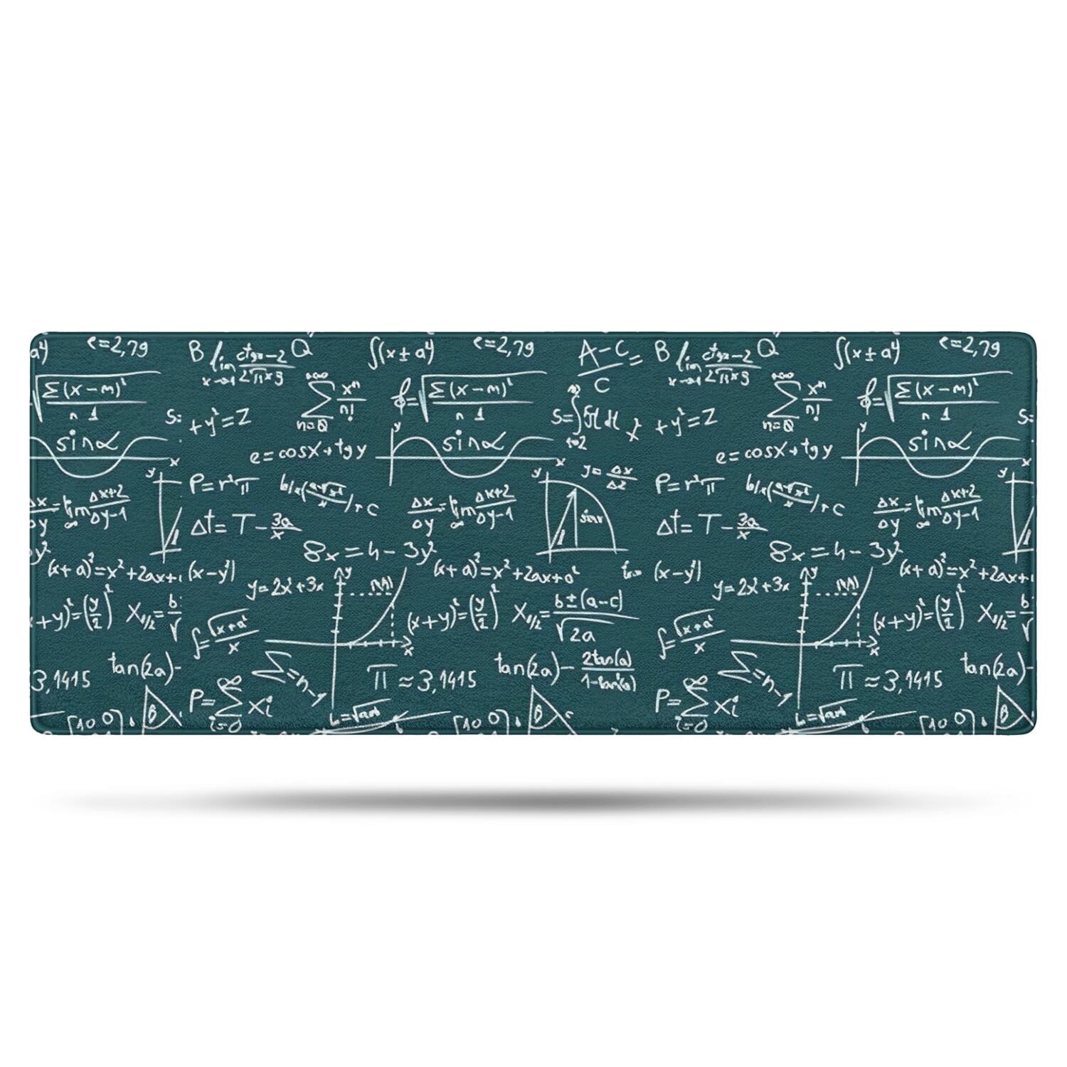 Green Rug With Math Math Equations Dark Green Formula Pattern Bathroom Rugs Mat,Non Slip ...