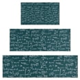 thumbnail image 1 of Math Equations Dark Green Formula Pattern Kitchen Rugs Sets Of 3,Kitchen Runner Rugs Non Skid Washable,Decorative Kitchen Floor Mats for Kitchen,Sink,Laundry,17"x30"+ 17"x47" + 17"x59", 1 of 6