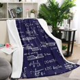 thumbnail image 1 of Math Equations Engineering Diagrams Navy Pattern Blanket,Comfortable Soft Flannel Throw Blanket,All Season,Warm Lightweight Blankets for Sofa Bed Couch Living Room Chair,40"x50", 1 of 4