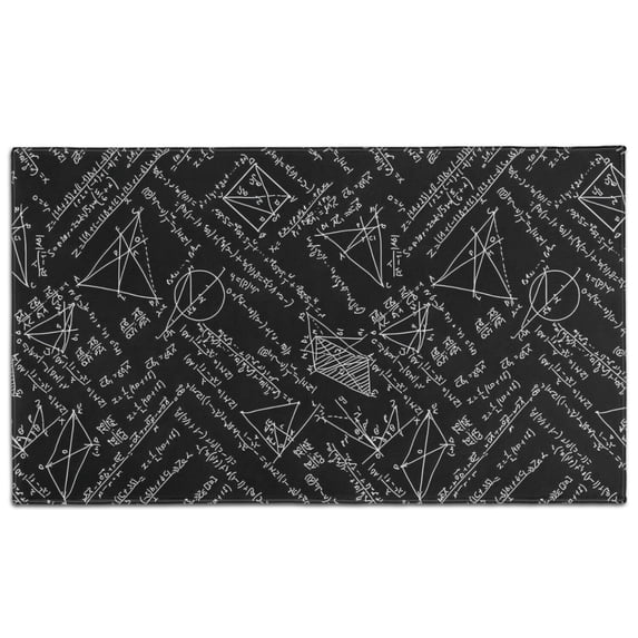 Math Equations Geometric Shapes Pattern Door Rugs,Washable Non Slip Door Mats Indoor,Decorative Door Mats,Entry Mat Indoor for Entrance,Bedroom,Kitchen,Bathroom,17"x30"