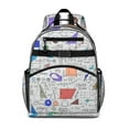 thumbnail image 1 of Math Equations Geometric Shapes White Pattern Backpack for School,Cute School Bag,Schoolbag with Adjustable Shoulder Straps & Padded Back,15.25"x11.5"x5.25", 1 of 5