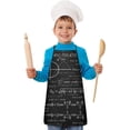 thumbnail image 1 of Math Equations Geometry Black Pattern Kids Aprons for Girls and Boys,Adjustable Neck Strap Toddler Aprons for Kids Cooking Baking, 1 of 6