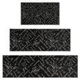 thumbnail image 1 of Math Equations Geometry Black Pattern Kitchen Rugs Sets Of 3,Kitchen Runner Rugs Non Skid Washable,Decorative Kitchen Floor Mats for Kitchen,Sink,Laundry,17"x30"+ 17"x47" + 17"x59", 1 of 6