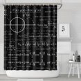 thumbnail image 1 of Math Equations Geometry Black Pattern Shower Curtain 72"x84" ,Bathroom Decorative Shower Curtains Set with 12 Hooks,Modern Waterproof Washable Shower Curtain, 1 of 6