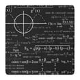 thumbnail image 1 of Math Equations Geometry Black Pattern Square Fitted Tablecloth with Elastic Edge,Square Table Cover,Washable Elastic Table Cover for Home Kitchen Party Decor 36"x36", 1 of 6