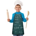 thumbnail image 1 of Math Equations Geometry Green Pattern Kids Aprons for Girls and Boys,Adjustable Neck Strap Toddler Aprons for Kids Cooking Baking, 1 of 6