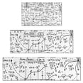 thumbnail image 1 of Math Equations Geometry Icons White Pattern Kitchen Rugs Sets Of 3,Kitchen Runner Rugs Non Skid Washable,Decorative Kitchen Floor Mats for Kitchen,Sink,Laundry,17"x30"+ 17"x47" + 17"x59", 1 of 6