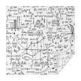 thumbnail image 1 of Math Equations Geometry Icons White Pattern Square Tablecloth,Waterproof Square Table Cover,Wipeable Spillproof Washable Table Cover for Home Kitchen Party Decor 52"x52"(132x132cm), 1 of 6