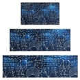 thumbnail image 1 of Math Equations Geometry Symbols Blue Pattern Kitchen Rugs Sets Of 3,Kitchen Runner Rugs Non Skid Washable,Decorative Kitchen Floor Mats for Kitchen,Sink,Laundry,17"x30"+ 17"x47" + 17"x59", 1 of 6
